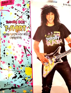 Camiseta de Banda Punk Rock Totally Rad Años 80 Neón Retro Para Hombres XL Disfraz de Halloween - Imagen 1 de 2