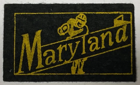 Vintage 1950’s Maryland Terrapins University Mini Pennant 1.75x3 Football Patch Cover