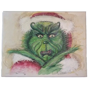 The Grinch Painting Christmas Local Artist Art Work Hand Painted Custom Painting - Picture 1 of 5