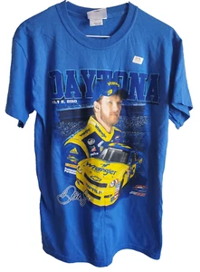 NASCAR Dale Earnhardt Jr & Sr T Shirt Daytona Double print Men's Small - Picture 1 of 6