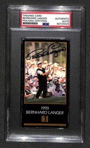 Bernhard Langer "93 Masters" 1993 Grand Slam Champions Golf Signed Card PSA (RC) - Picture 1 of 2