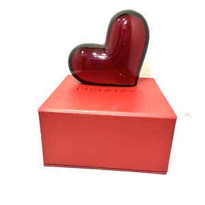 Shlomi Haziza Sweetheart Acrylic Red Sculpture Heart 6" Signed - Picture 1 of 19