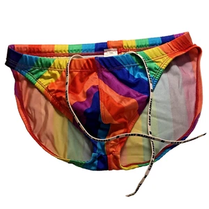 Gary Majdell Herren Regenbogen Schwimmslips Kordelzug Gr. S/P - Bild 1 von 12