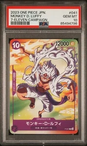 Campaña PSA 10 One Piece Japanese Monkey D. Luffy P-041 7-Eleven - Imagen 1 de 1