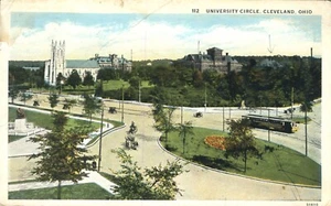 Postal University Circle Western Reserve con vista aérea Cleveland Ohio 1914 - Imagen 1 de 2