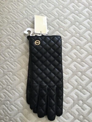 MICHAEL Michael Kors Quilted Leather Gloves EXTRA LARGE $98 NWT! - Image 1 of 3