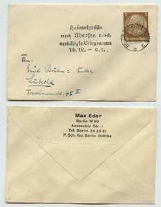 71998 -Werbestempel: Heimatgrüße nach Übersee - Berlin-Charlottenburg 29.12.1938 - Bild 1 von 1