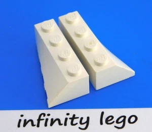 4 Pair LEGO White Wedge Sloped Wing 4 x 2 Left & Right (43720 43721) - Picture 1 of 2