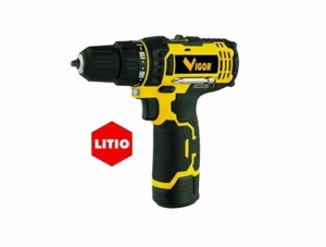 Trapano avvitatore Vigor VI-T12-LI in valigetta con batteria e 13 accessori - Foto 1 di 3