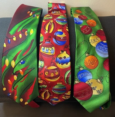 Gravatas Jerry Garcia Collection 54/58 3 Natal alegre clássico masculino - Imagem 1 de 4