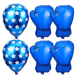 6 Pezzi Guantoni da Boxe Palloncini Uomo Decorazione Lotta Decorazioni Compleanno - Foto 1 di 10