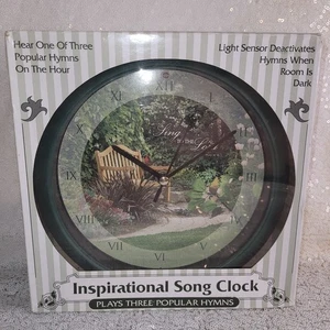 Inspirational Song Clock Plays 3 Hymns Sing To The Lord Religious Christian - Picture 1 of 10