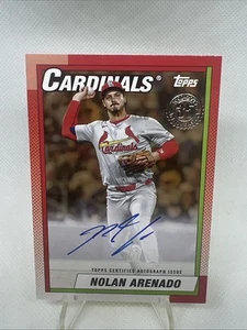 2025 Topps Series 1 Nolan Arenado Auto 44/50 1990 Cardinals 90AU-NA A16 - Picture 1 of 2