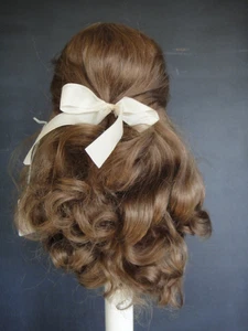 Wavy human Hair DOLL WIG size 11 : 13.4"- 34 cm for antique or modern dolls - Picture 1 of 6