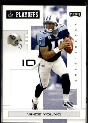 2007 Playoff NFL Playoffs #97 Vince Young Black #/199 Tennessee Titans - Image 1 of 2