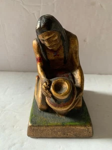Antik Vintage Kupfer Indianer Indianer Figur Kunsthandwerk - Bild 1 von 7