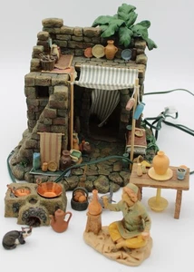 Fontanini Lighted Nativity Village "Pottery Shop " and Accessories for 5" Scale - Picture 1 of 22