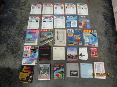 ¡Computación Atari vintage!Manuales y cajas de juegos de revistas de programación ST años 80 y 90 Foto 1 de 4
