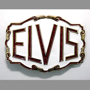 Hebilla de cinturón Elvis Rockabilly años 50 hebilla de música rock and roll *046 nueva - Imagen 1 de 4