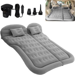 SAYGOGO SUV Air Mattress Camping Bed Cushion Pillow - Inflatable Full, Grey  - Picture 1 of 6