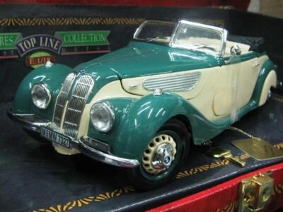 哇 极为罕见宝马 327 Cabriolet 绿色/棕褐色折叠/礼品盒 1: 18 Guiloy — 第 1/2 张图片