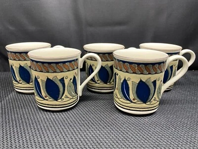 Mikasa Intaglio "ARABELLA" Japón ~ CAC01 ~ Juego de 5 ~ Tazas ~ 3 1/2" de Alto Foto 1 de 4