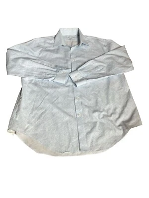 Calvin Klein Mens Blue/White Long Sleeve Button Down Slim Fit Shirt Size Large - Image 1 of 4