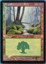 Forest (328) FOIL 7th Edition HEAVILY PLD Basic Land CARD (211883) ABUGames
