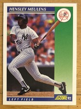 1992 Score Hensley Meulens Baseball Card #89 Yankees OF Mid-Grade Corner Dings