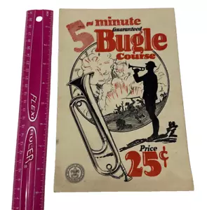5 minute Guaranteed Bugle Course Booklet 1929 For Boy Scouts of America - Picture 1 of 2