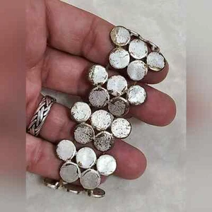 Silver Tone Stretch Bracelet - Picture 1 of 3