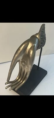 EXQUISITO METAL CHAPADO VINTAGE HERMOSO VICTORIANO FLOTANTE ORNAMENTADO DRAPEADO MANO👀 Foto 1 de 4