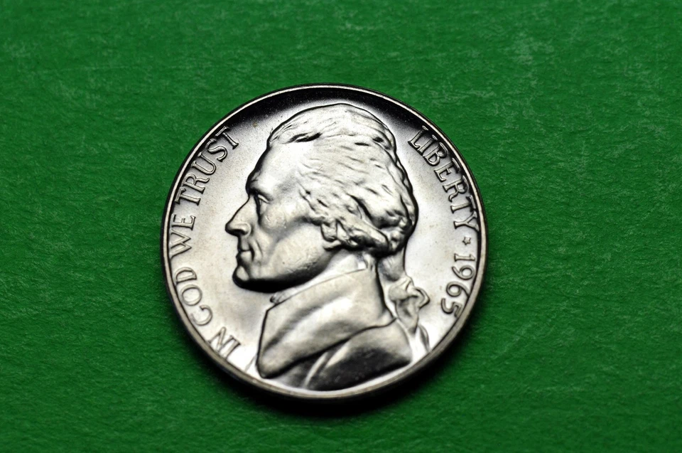 1965 SMS Jefferson Nickel Brillante EE. UU. Conjunto de moneda especial como nuevo Foto 1 de 1