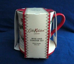 NEW - Cath Kidston Mug And Coaster Christmas Set - Picture 1 of 12