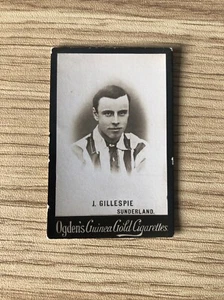 J. Gillespie - Sunderland - OGDENS GUINEA GOLDS-FOOTBALLERS BASE M 1899 - Picture 1 of 2