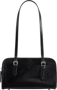 Borsa Coach Crinkle Patent Swing Zip, LH/Nero - Foto 1 di 6