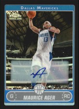 2006-07 Topps Chrome Autographs Refractors Black Card #163 Maurice Ager  