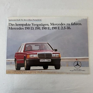 Mercedes Benz 190 Series Sales Brochure Catalog 190 D 190 E 190D 190E German - Picture 1 of 7