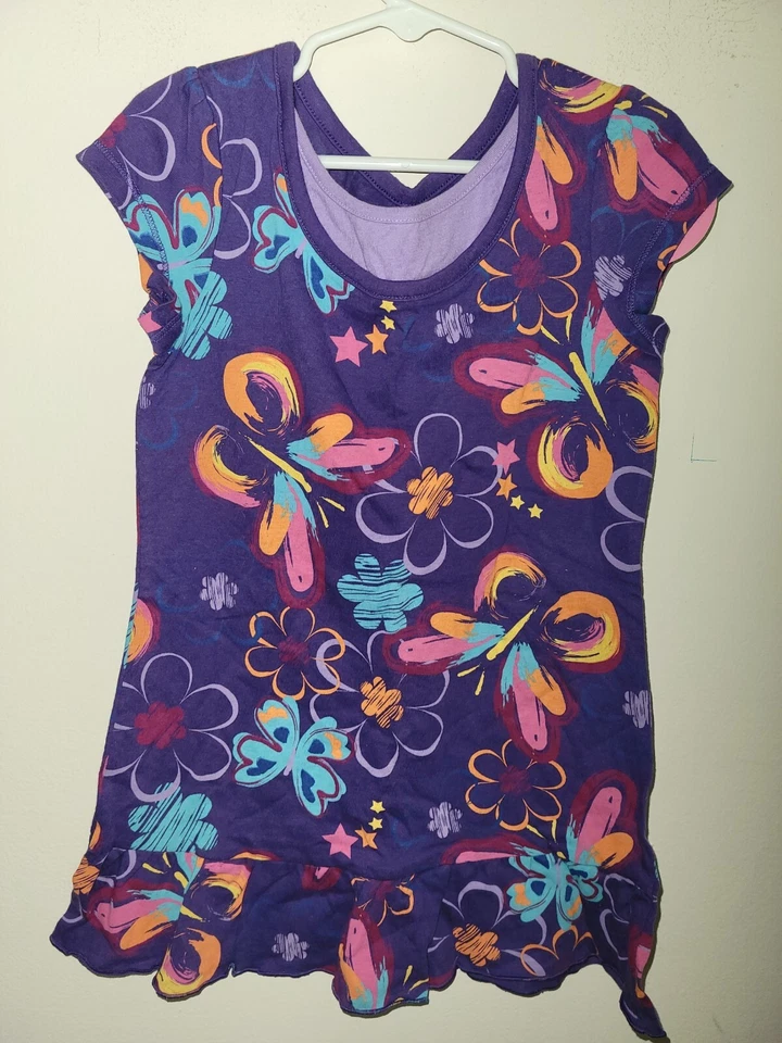 Circo Purple Floral Summer Dress Girls Small 6-6X NEW - Image 1 of 4