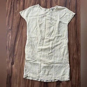 Madewell Yellow & White Stripe Line Blend Midi Dress - Picture 1 of 4
