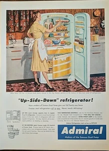 Anuncio impreso vintage de refrigerador Admiral 1954, arte y estilo clásico de los años 50 - Imagen 1 de 1