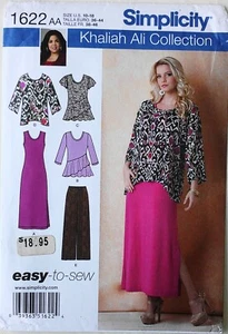 Simplicity 1622 Misses Pants Tunic Tank Dress Top Sewing Pattern Sz 10-18 - Picture 1 of 1