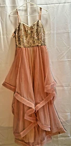 SPEECHLESS Womens Spaghetti Strap Neck Full Length Formal Dress PinkRose NEW tag - Picture 1 of 6