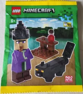 LEGO Minecraft Mini Set: Witch Minifigure with Black Cat and Potion - Picture 1 of 4
