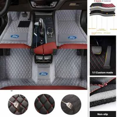 For Ford All Models Car Floor Mats Waterproof Auto Liners Carpets Luxury Custom - Imagem 1 de 4