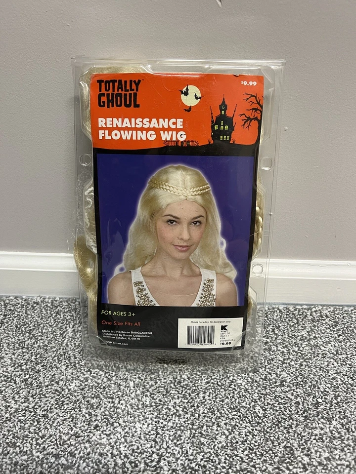 NEW Totally Ghoul Renaissance Flowing Wig Halloween Costume One Size OS - Image 1 of 2