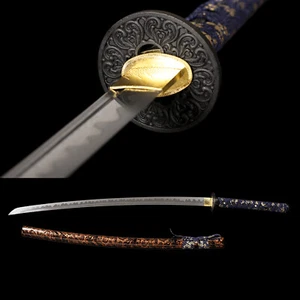 41'' Handmade Blade Sharp Katana Japanese Samurai Sword Damascus Folded Steel - Picture 1 of 13