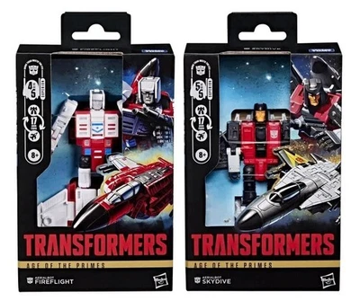 HASBRO TRANSFORMERS AGE OF THE PRIMES DELUXE AERIALBOT FIREFLIGHT + SKYDIVE SET - Image 1 of 4