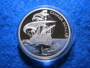 Kanada Gedenkmünze Silber Dollar 2004 - Cameo PP - 400. Jahrgang - Bild 1 von 6