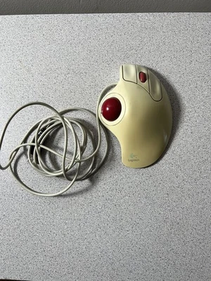 Logitech Trackman Marble Wheel T-BB13 USB Trackball Mouse Tested Working - Image 1 of 4